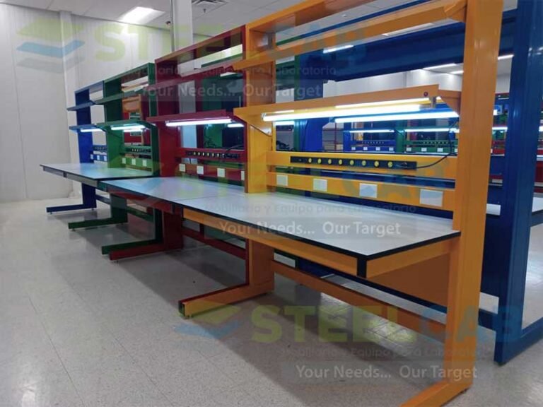 mesa para laboratorio estructural repisas cubierta fenolica laboratorio electronico