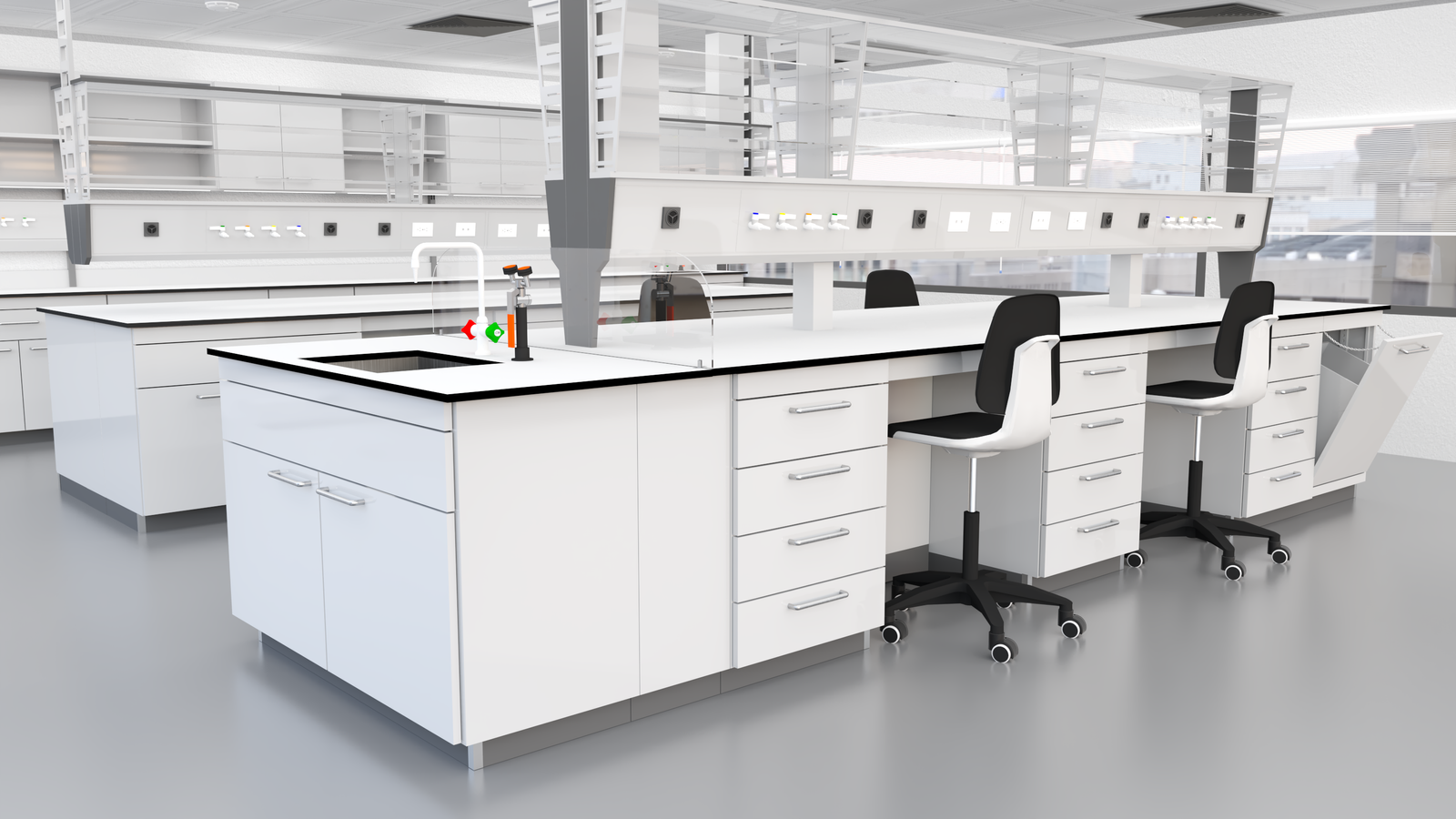 Mobiliario para laboratorio.